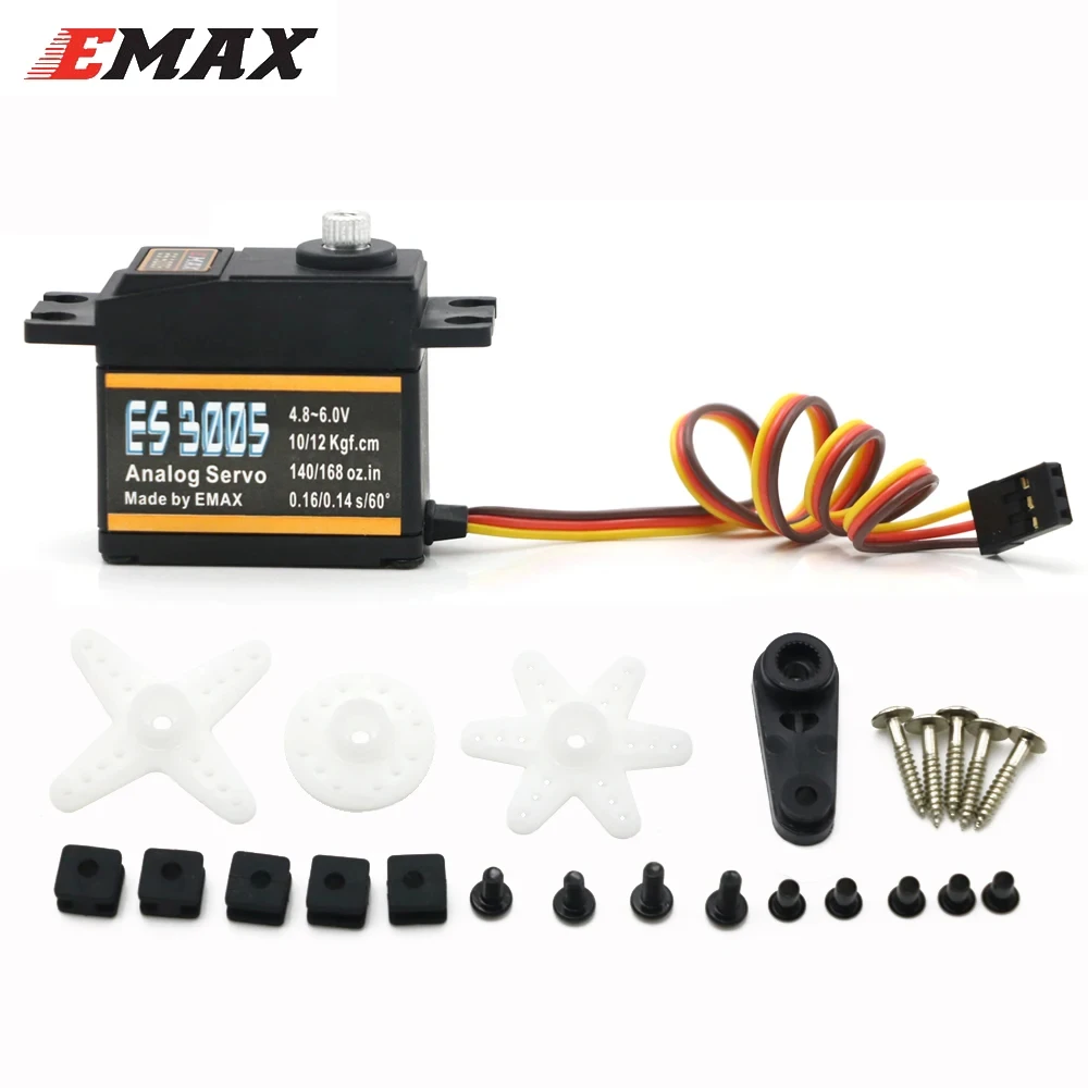 EMAX ES3001/ES3003/ES3004/ES3005 4.8-6.0V High Torque Metal Gears Analog Servo for RC Helicopter Boat Airplane