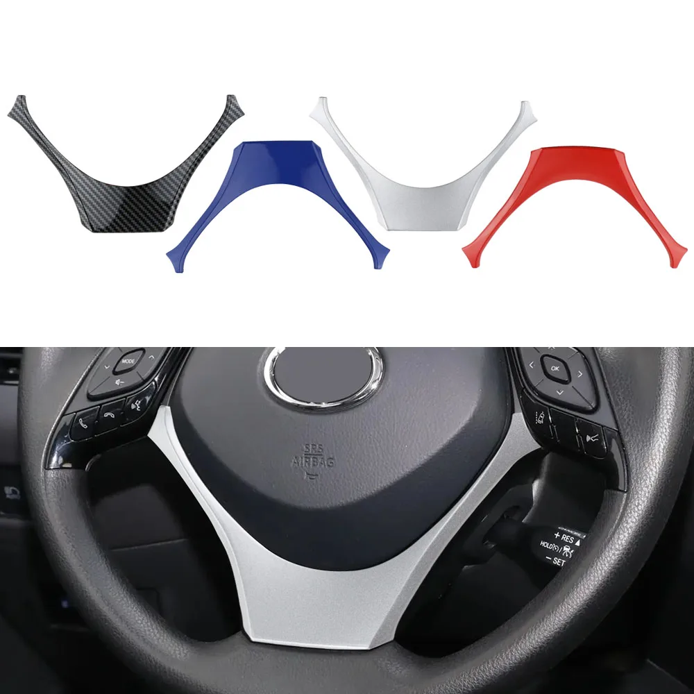 ABS Car Steering Wheel Panel Decoration Cover Trim Moulding Sticker for Toyota C-Hr Chr 2017-2022 Car Accessories