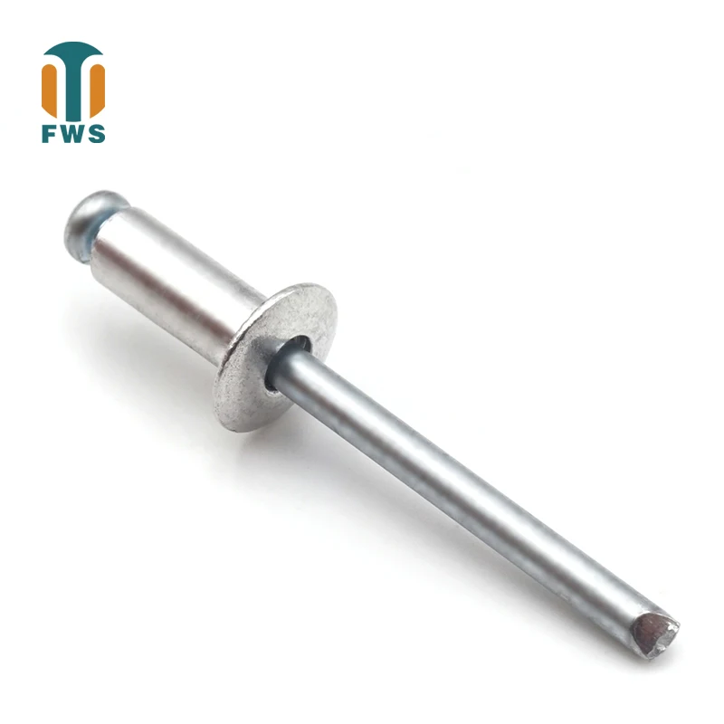 

DIN EN ISO 15977 POP blind rivets DIN7337 Open end 5050 Aluminum Body/ Steel Mandrel Domed Head 1/4 inch(6.4mm)