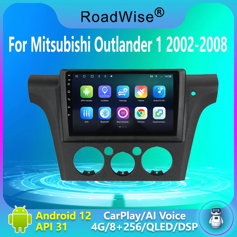 

Roadwise Android Car Radio For Mitsubishi Outlander Airtrek 1 2002 - 2008 Carplay Multimedia 4G Wifi GPS DSP DVD 2 Din Autoradio