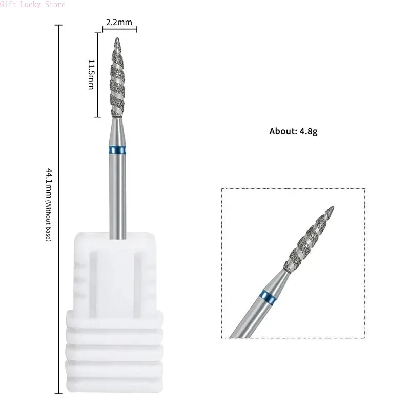 3/1 Tornado Vlam Diamant Nagelboor Frezen Pedicure Diamant Bramen voor Elektrische Polijstmachine Accessoires Nail Art Gereedschap