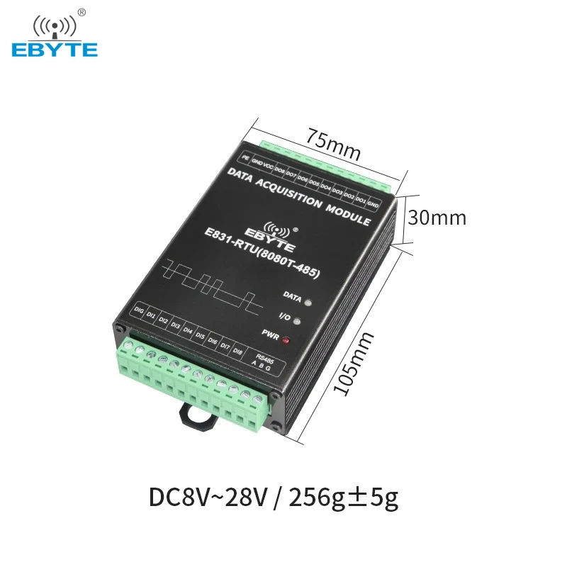 16 Channel IO Controller Digital Input Relay Output Modbus RTU Protocols Dry Contact Acquisition EBYTE E831-RTU(8080T-485)