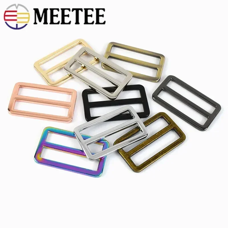 5/20Pcs Metal Bag Strap Buckles Webbing Belt Ring Buckle Tri-glide Slider Loop Adjuster Backpack Clasp Hook DIY Accessories