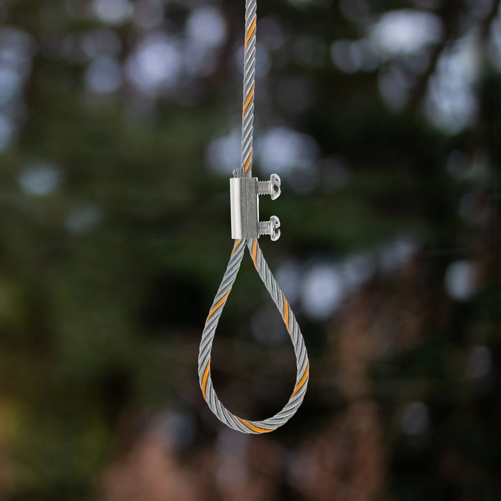 

Wire Rope Clamp Two-Way Cable Clips Double Hole Durable Copper Fixator High Temp Corrosion Resistant Steel Cable Clamp For