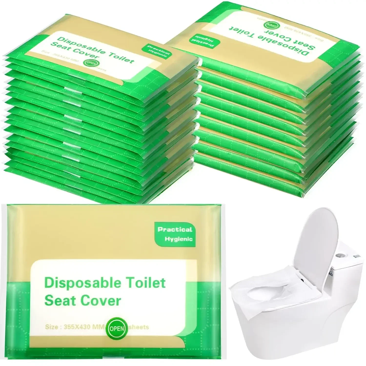 Toilet Seat Cover Disposable Travel Flushable Paper for Adults Kids Potty Training Potty Biodegradable Public Airplane Camping