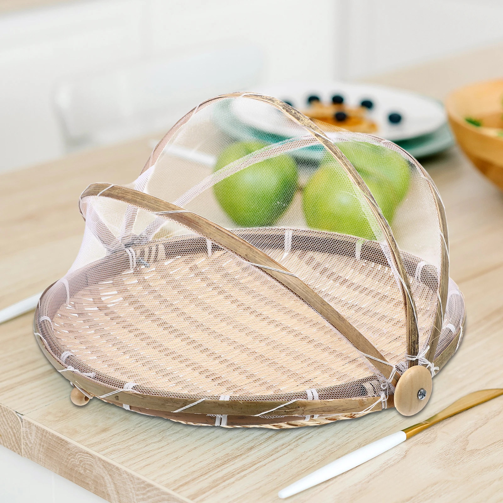 

Food Baskets Bamboo Woven Fruit and Vegetable for Carry Out Bread Wicker Storage
