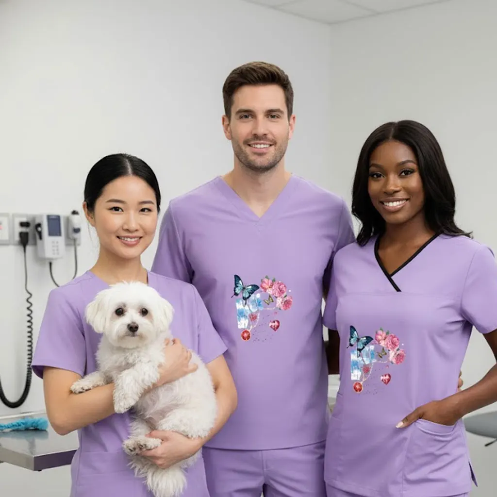 

Комплект медицинской одежды с коротким рукавом на заказ для женщин: профессиональный хирургический халат для стоматологов и косметологов, униформа для клиник