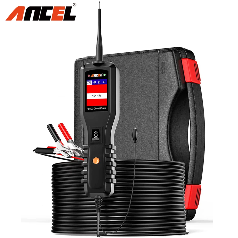 Outils d'inspection de circuits automobiles Ancel, testeur de circuits PB100, kit de sondes de circuits électriques 12V 24V, outil pour travaux mécaniques du système électrique