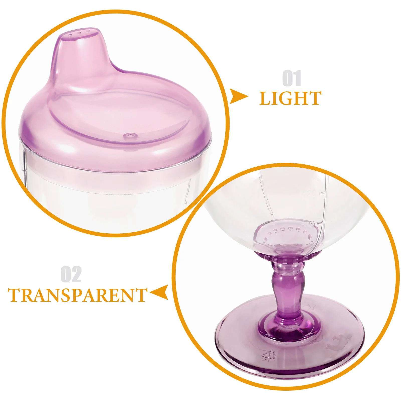 

Baby Training Goblet Style Sippy Cup Kids Feeding Supply 180ml Unbreakable Anti Drop Baby Water Cup Infant Training for Toddlers