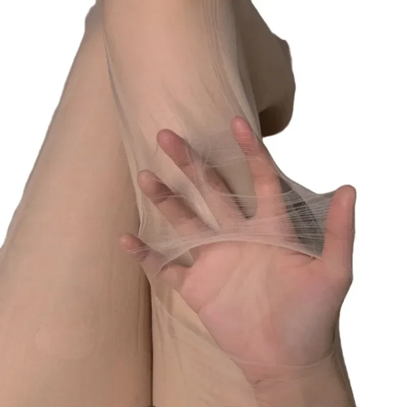 Medias fáciles de rasgar, calcetines finos desechables rasgados a mano, medias sexis extraíbles para mujer, calcetines abiertos de seda negra