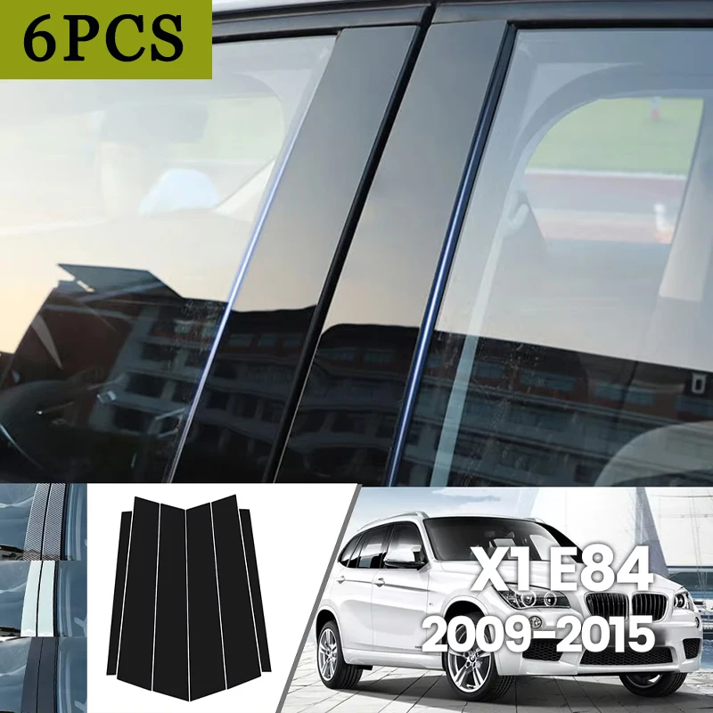 

For BMW X1 E84 2009-2015 2010 2011 2012 2013 2014 Bright Black Carbon Fibre Window Door Waterproof B C Sticker
