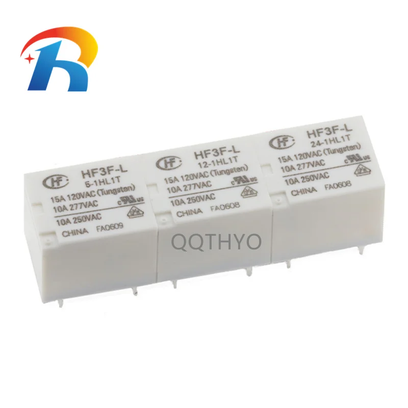 

5Pcs Electromagnetic relay HF3F-L 5-1HL1T 12-1HL1T 24-1HL1T HF3F-L-5-1HL1T HF3F-L-12-1HL1T HF3F-L-24-1HL1T 4Pin 10A 250VAC relay