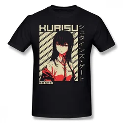 Steins Gate Makise Kurisu Anime Men T Shirt Plus Size Cotton O-neck Short Sleeve T-shirt Men Tees Harajuku Streetwear