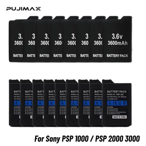 Battery PSP 3600mAh for PUJIMAX 3.6V 3600mAh Battery for Sony PSP1000 PSP3000 PSP2000 PSP 2000 3000 PSP-S110 PSP-110 PlayStation Portable Gamepad