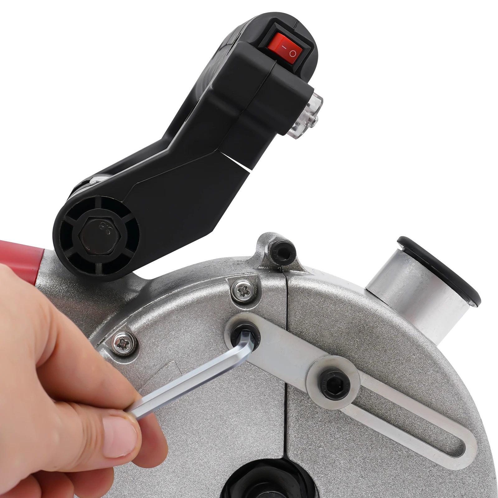 Staubfreier Wandfräser mit Laser-Zielhilfe | 2800W 125mm Elektrische Schlitzfräsmaschine mit 5 Klingen | Betonschneider – Detail 9