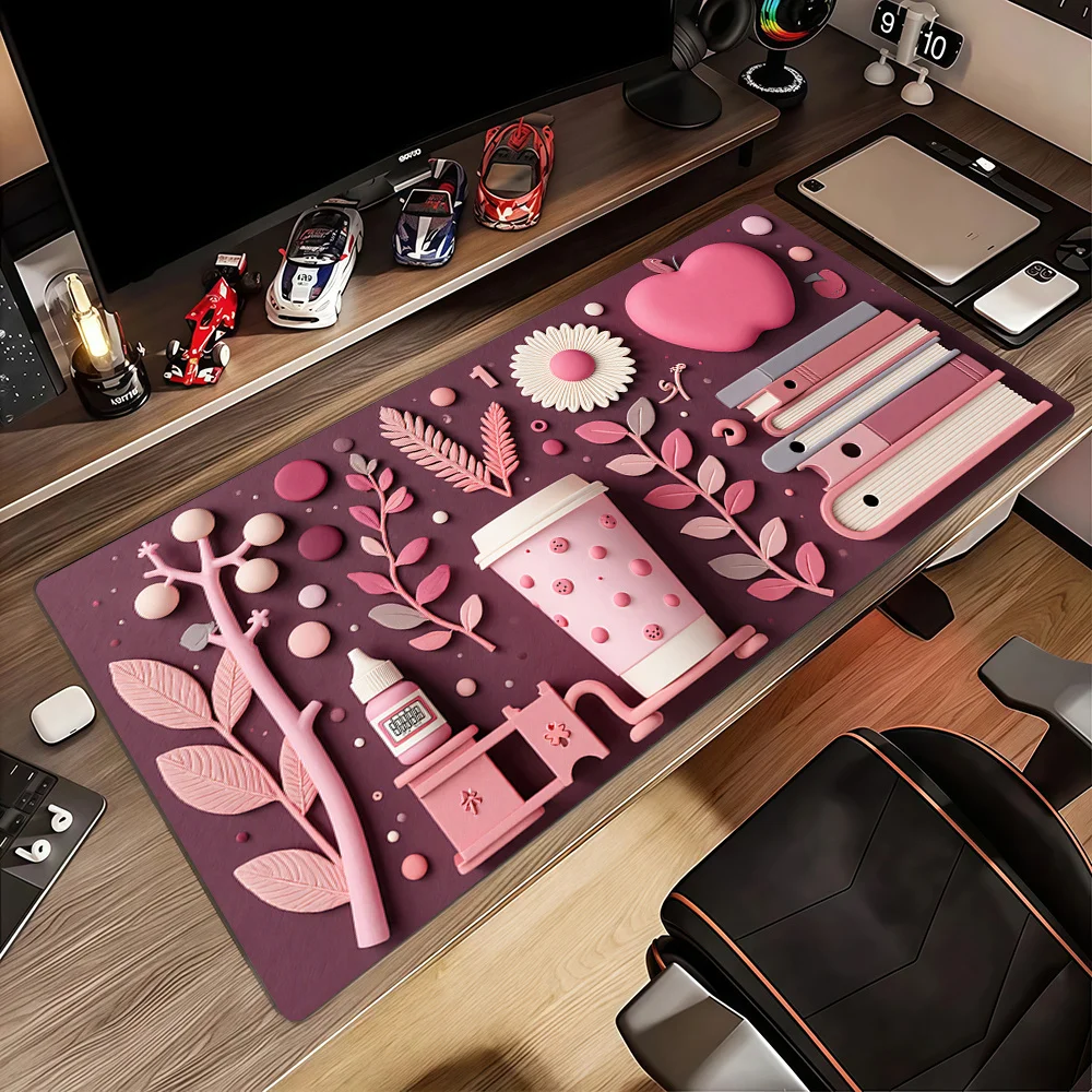 Book Flower New Hot-selling Large size Mouse Pad Laptops Gaming Deskmat  Mousepad Anime Office Carpet Keyboard Rubber material