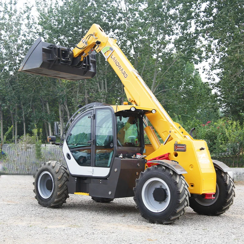 Factory Sale Multifunction Small 4x4 Telehandler Forklift Telescopic 7m 3.5 Ton Front Wheel Telescopic Handler Loader Customized