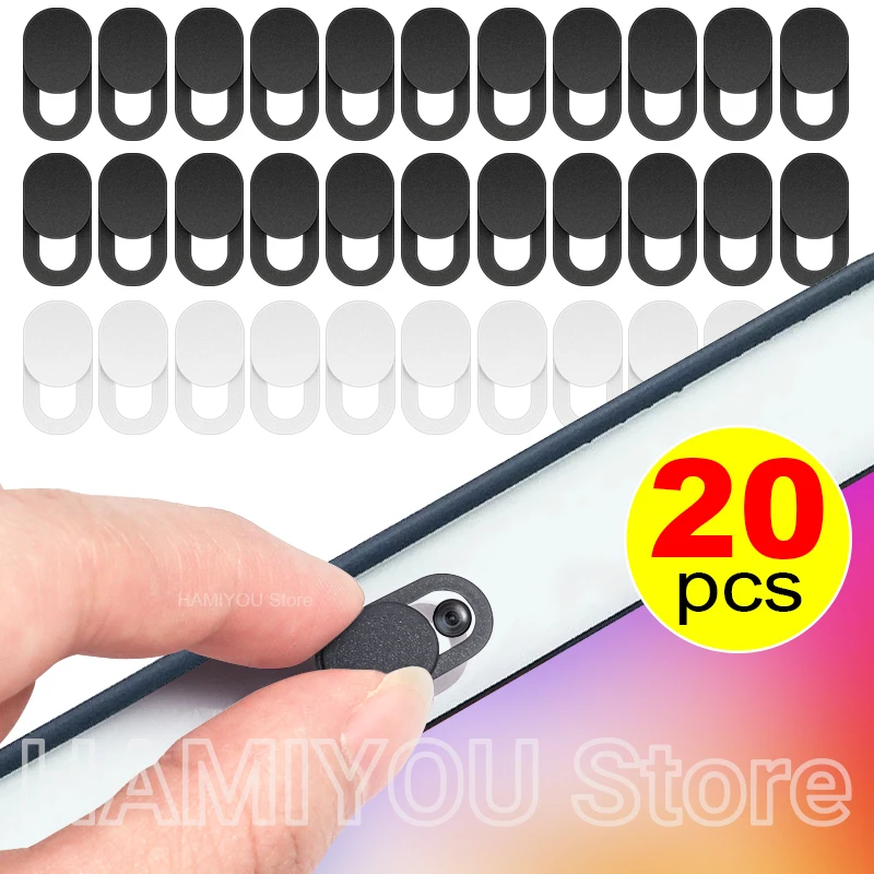 1-20Pcs Ultra-Thin Laptop Webcam Cover Self-adhesive Lens Protector For iPad Tablet PWeb Mobile Phone Lenses Privacy Sticker