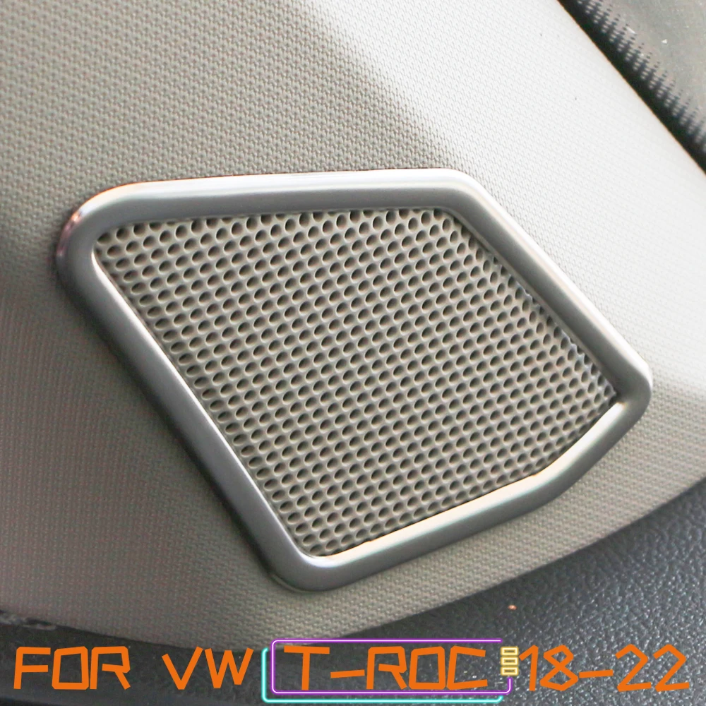ملصق غطاء مكبر صوت أمامي للسيارة من الفولاذ المقاوم للصدأ ، فولكس فاجن تي روك تروك من من الفولاذ المقاوم للصدأ ، من من نوع volkw T-Roc