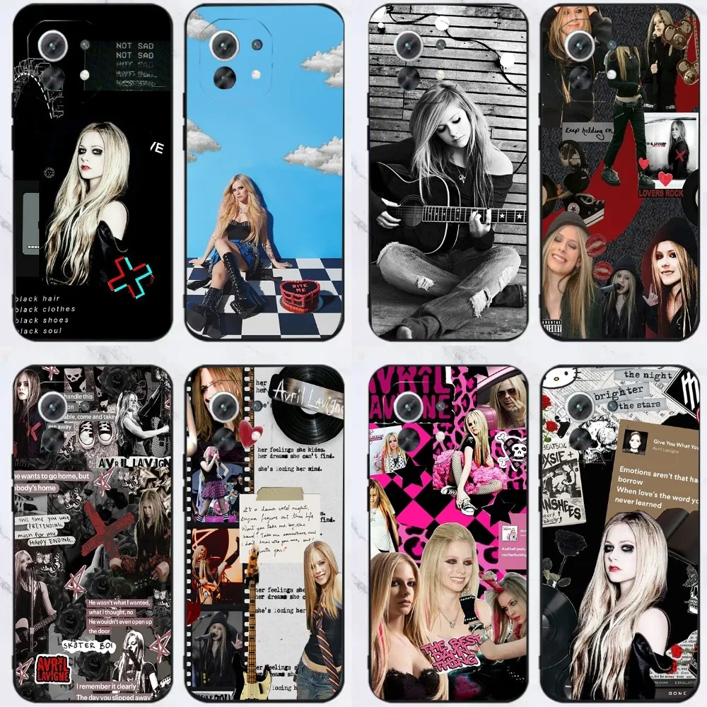 Singer Avril-Lavigne Phone Case For Xiaomi 11 Redmi Note 11 5G 8T 9A 9 10T Note8Pro Note9 12SUltra Black Case