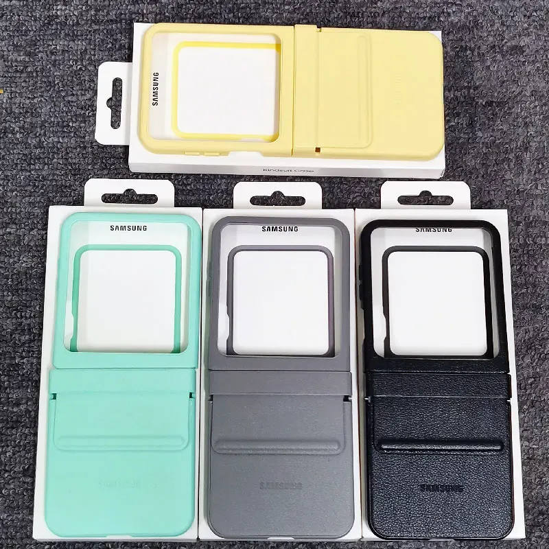

Для Samsung Galaxy Z Flip 6 Flip6 Высококачественный экокожаный чехол для телефона Деловой складной защитный чехол z flip6 Противоударный чехол