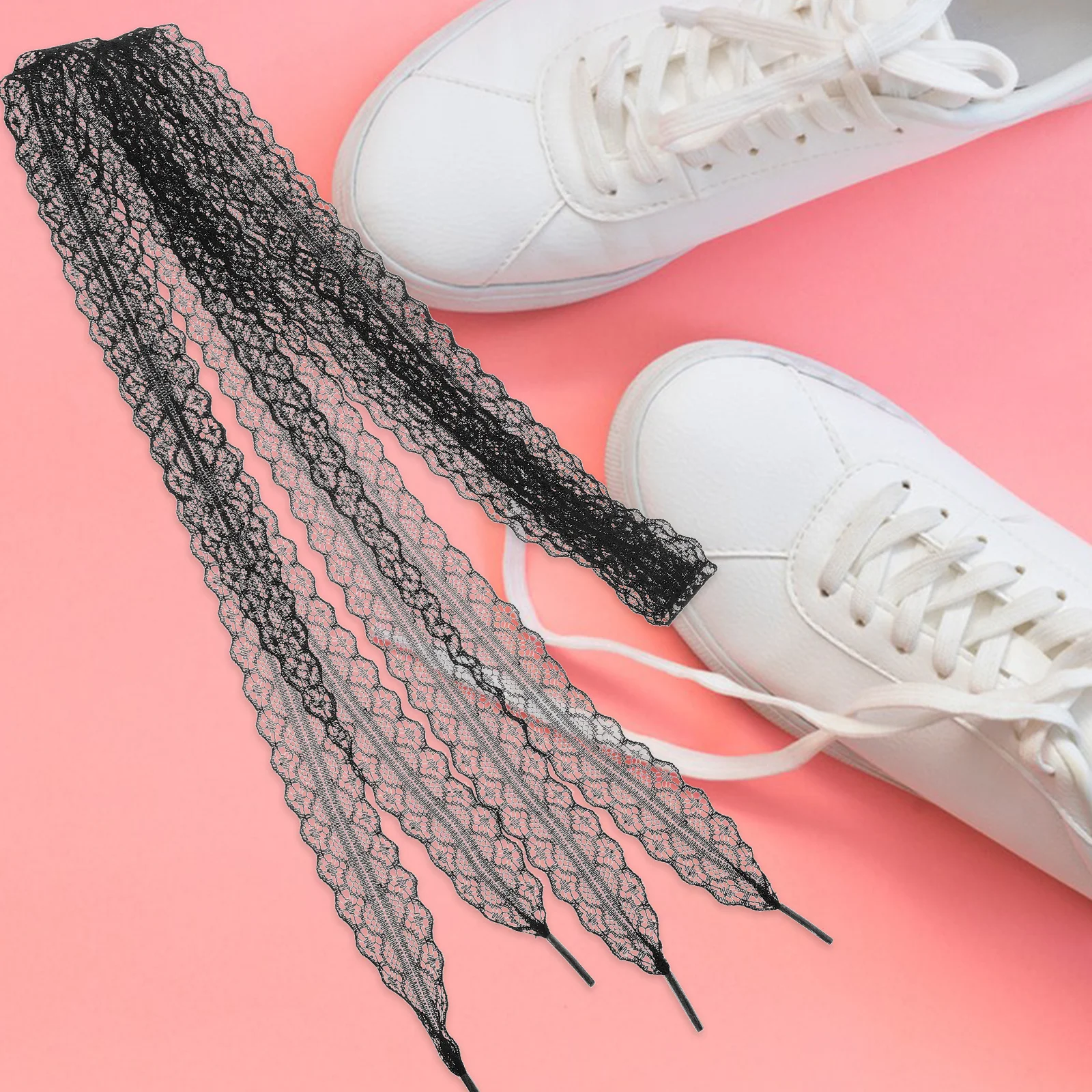 

1 пара кружевных шнурков, мягкие плоские шнурки с широкой лентой для женщин и девочек, модные повседневные кроссовки, ботинки, замена высоких каблуков