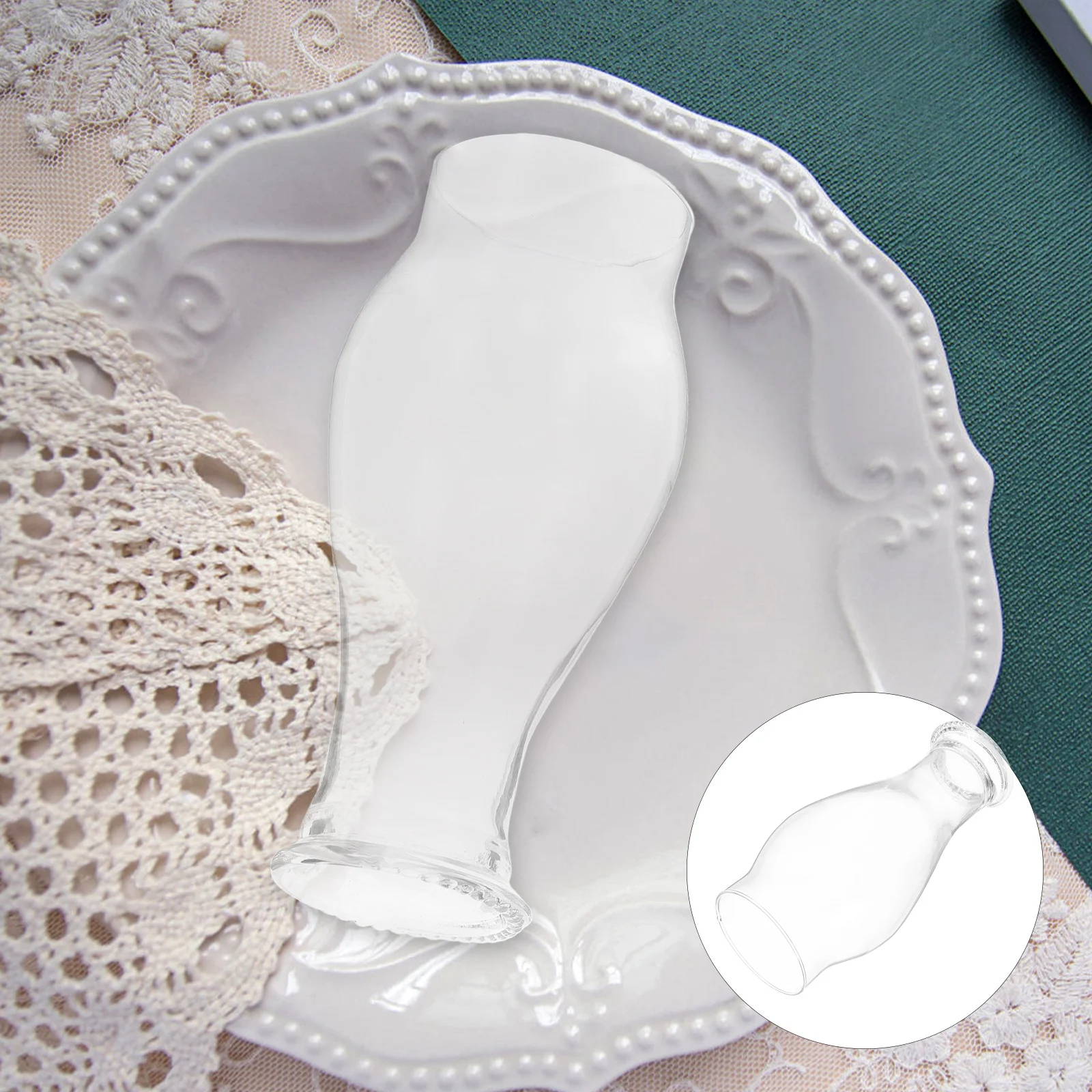 

2Pcs Oil Lamp Windproof Shade Clear Glass Material High Transparency Sturdy Trustworthy Multi Functional Glass Oil Lamp Chimney