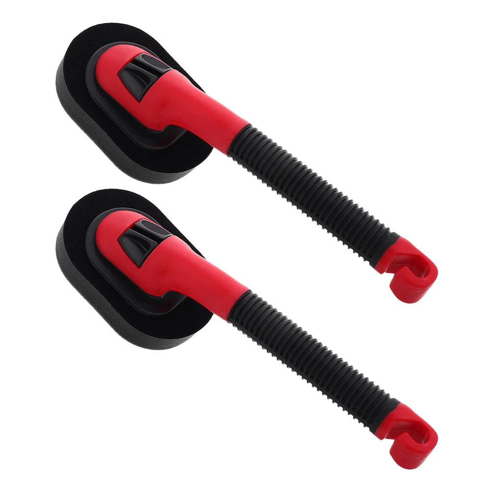 

2 Pcs Car Waxing Tools Removable Shine Sponge Effective Tire Brush Vehicle Appearance Detailing Brushes Soft Protective