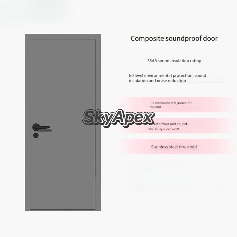 Professional Custom Soundproof Door For Home Bedroom KTV Audio Visual Room Recording Studio High  Density Noise Insulation Panel