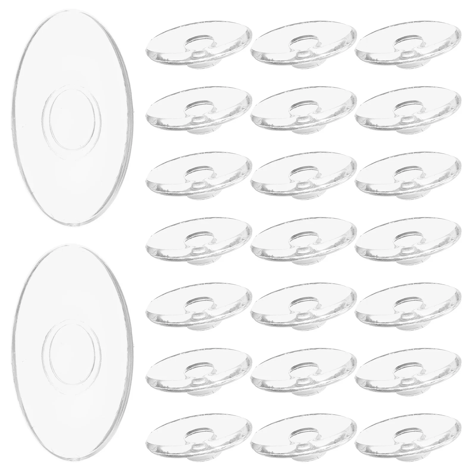 

80Pcs Oval Silicone Eyeglass Nose Pads Secure Fit for Frameless Glasses Enhance Stability and Aesthetic Durability