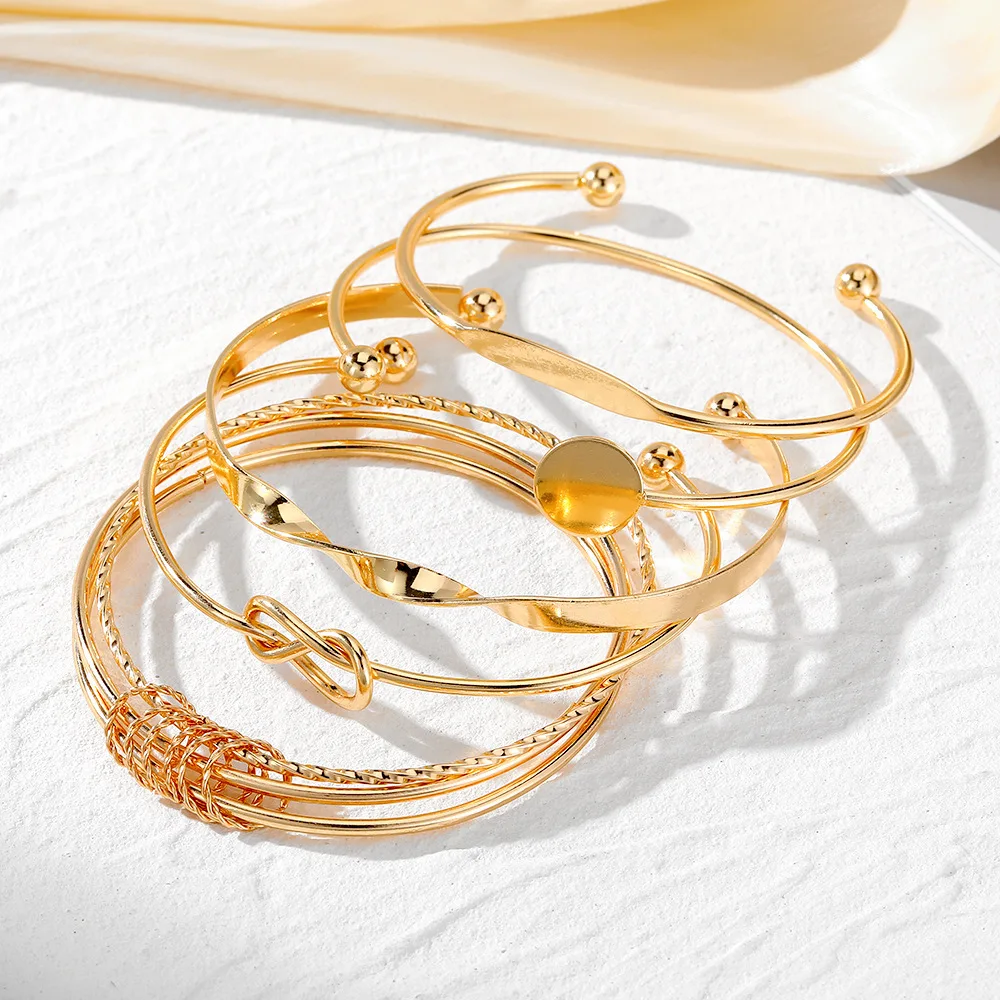 Punk Trendy Multilayer Bracelets for Female Elegant Delicate Twist Sparkling Adjustable Bangles Jewelry Couples Gifts image 5