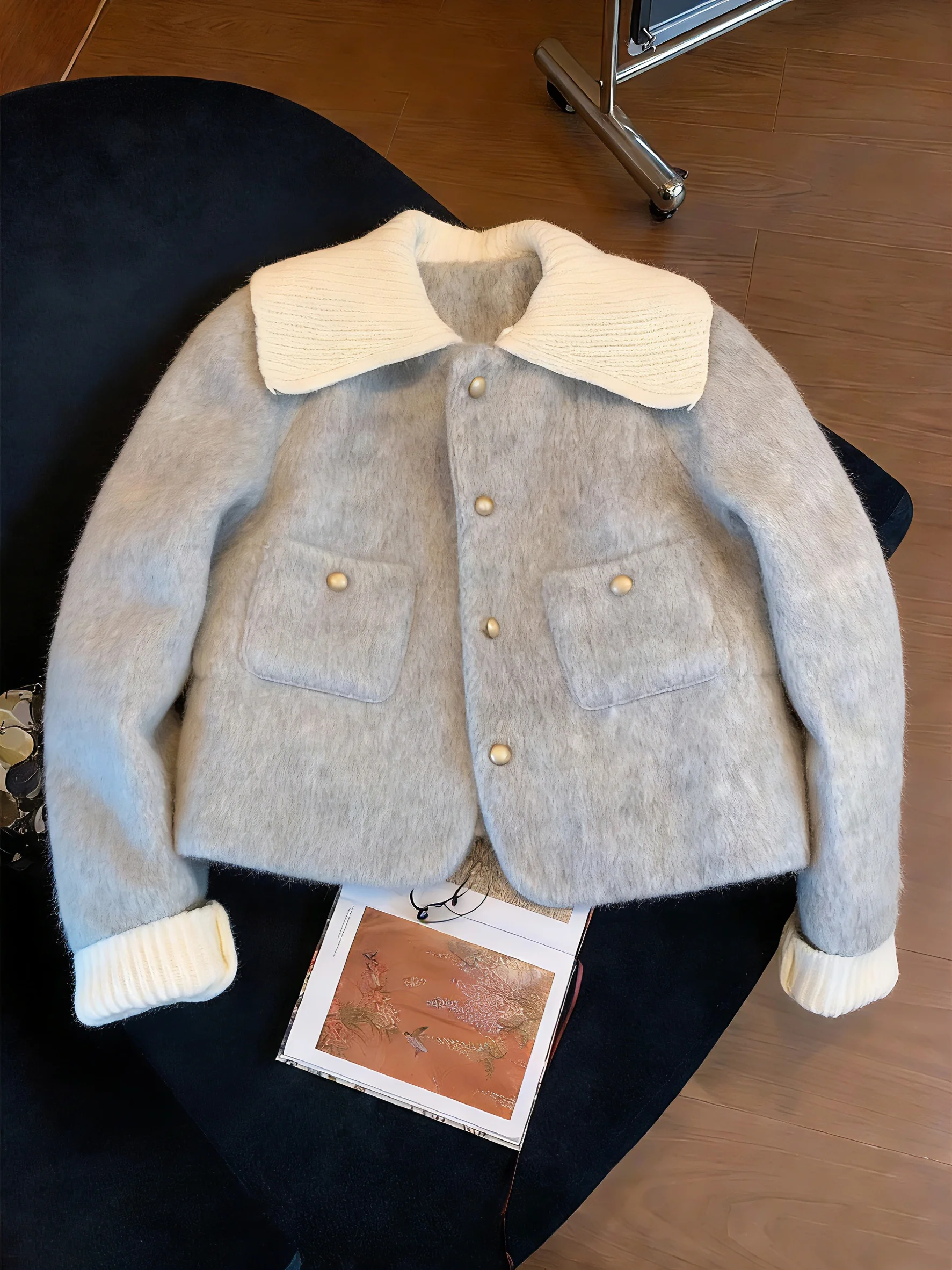 

Повседневное шерстяное пальто для мужчин: весенне-осенний дизайн, универсальный стиль, модная верхняя одежда в стиле «маленький аромат»