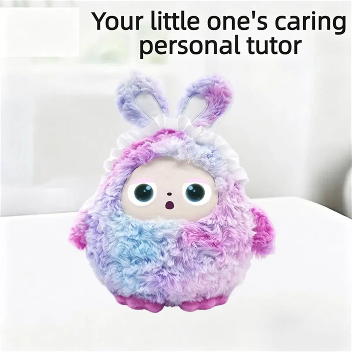 update. AI Plush Toy Robot Smart Interactive with LED Eyes & Voice Control Soft Companion Stuffed Animal for Kids Gifts