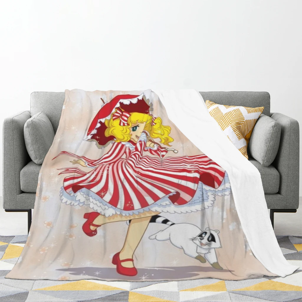 Candy Candy Anime Blanket Sofa Bedroom Bed Home Office Nap Blanket Car Travel Picnic Blankets Gift