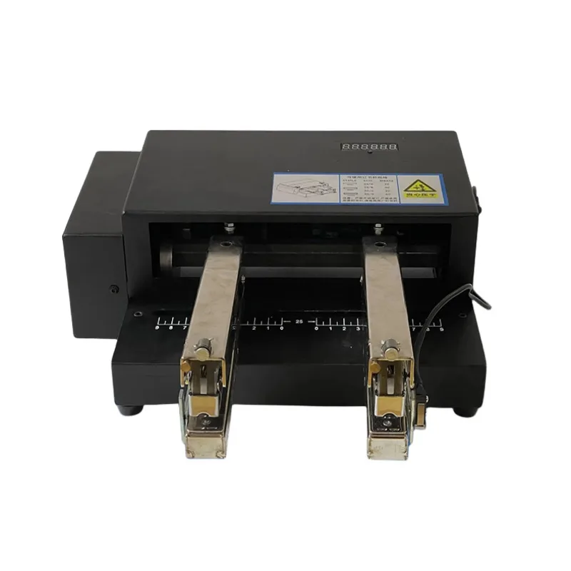 Factory Wholesale Intelligent Desktop Stapler 20sheets Electric Binding Machine Steel Office Supplies Wood Case Printed