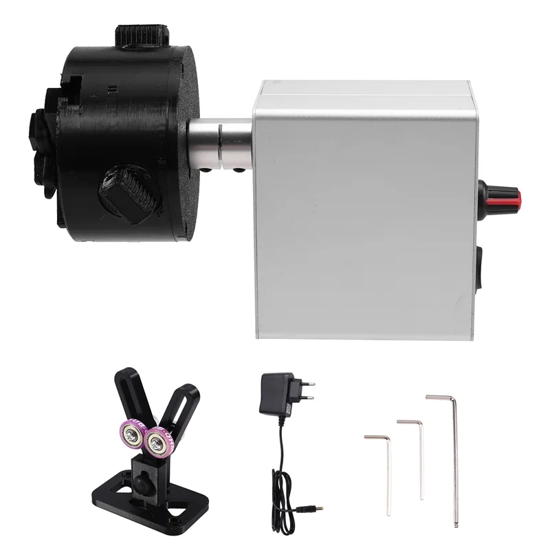 

ATSQ-Portable Fishing Rod Building Elctric-Drive Machine Fishing Rod Winding Machine DIY Fishing Rod Rotating Gluing EU Plug