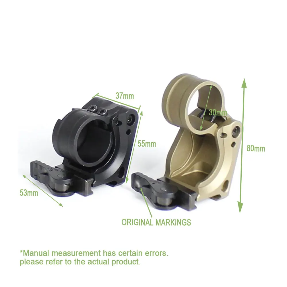 Tactical Fast Mount Flip-To-Center FTC Mount With QD Lever For 3X-C 3XMAG-1 3x Magnifier 2.26 Inch Optical Height Sight Mount