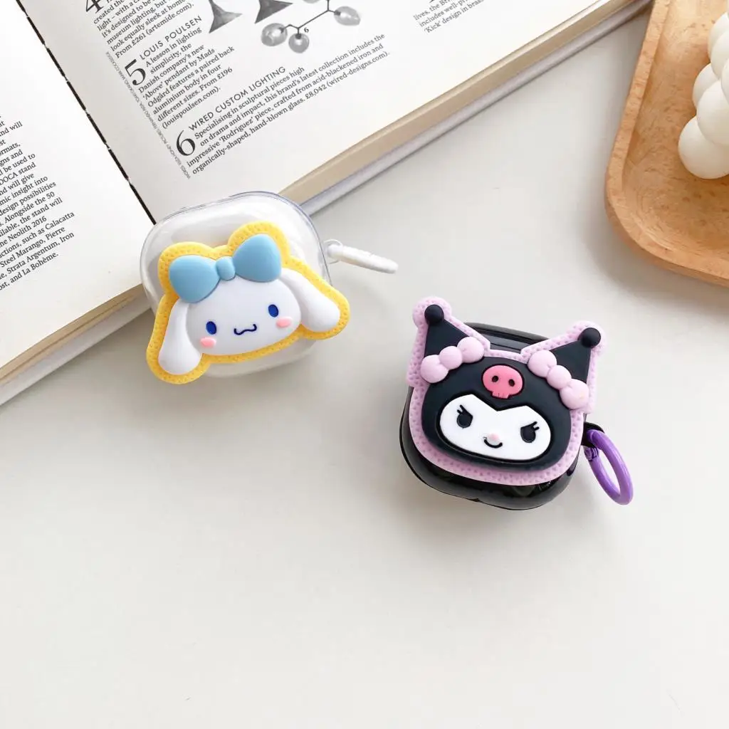 For Samsung Galaxy Buds Live 2 Pro 2 FE Case Cute Cartoon Cinnamoroll Kuromi TPU Earphone Case Accessories Cover