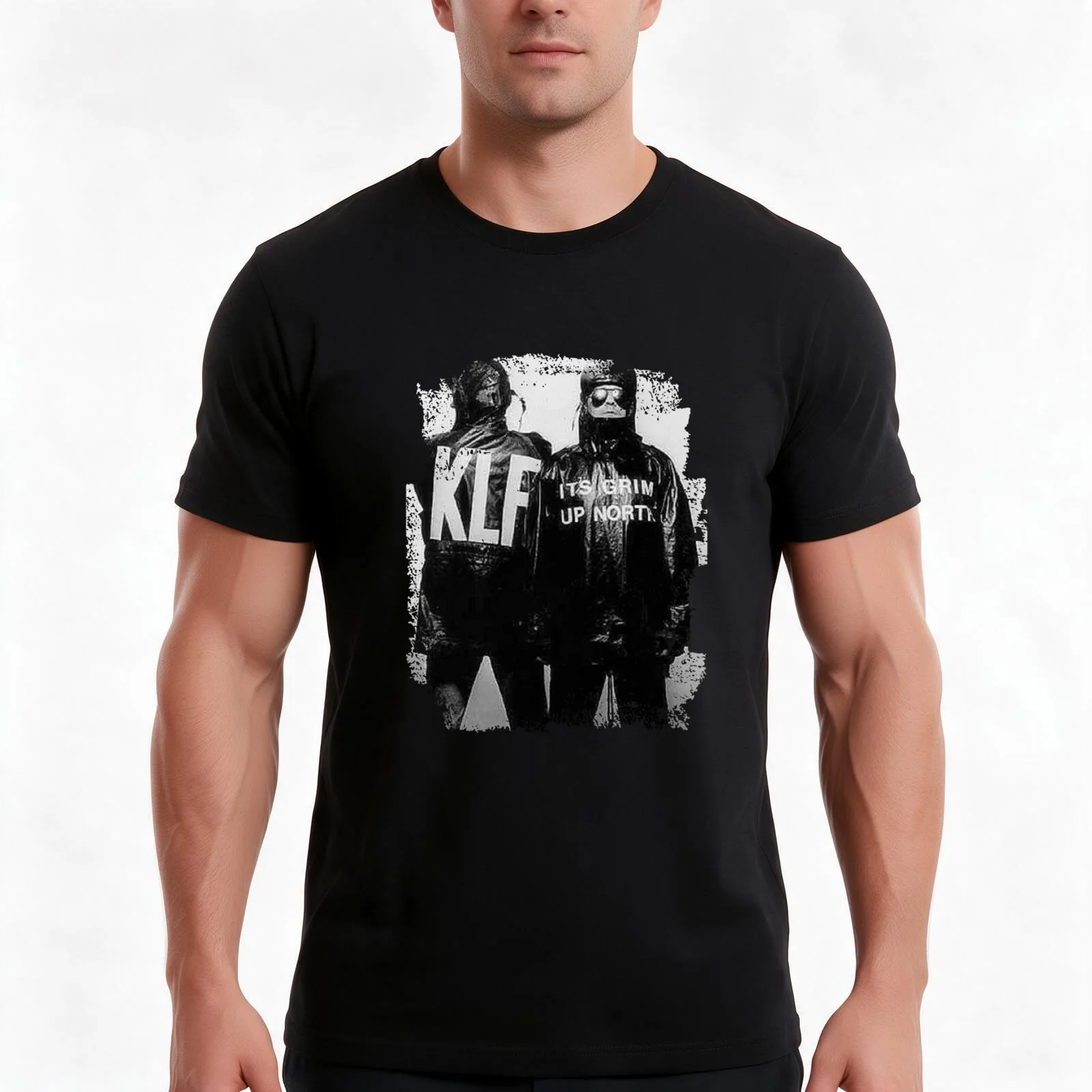 The KLF Justified T-Shirt, Summer Casual Cotton Tee, Oversized Streetwear Tops, Vintage Graphic Print, Loose Fit Short Sleeve