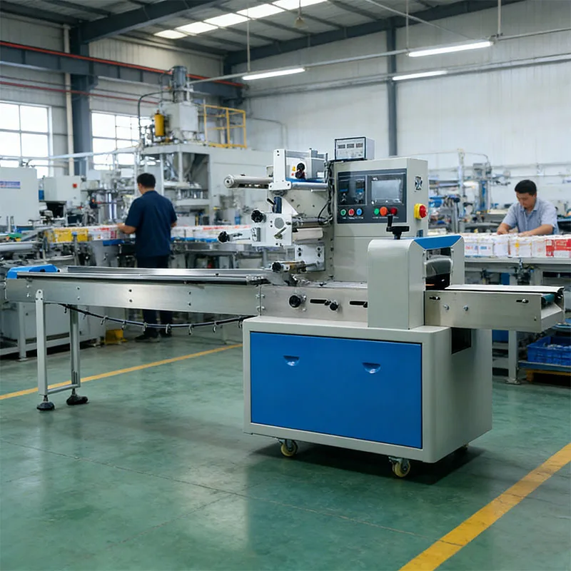 Multi-functional Auto High Speed Wrapping Pillow Packing Machine for Food Bags Plastic Film Paper High Productivity Digital OME