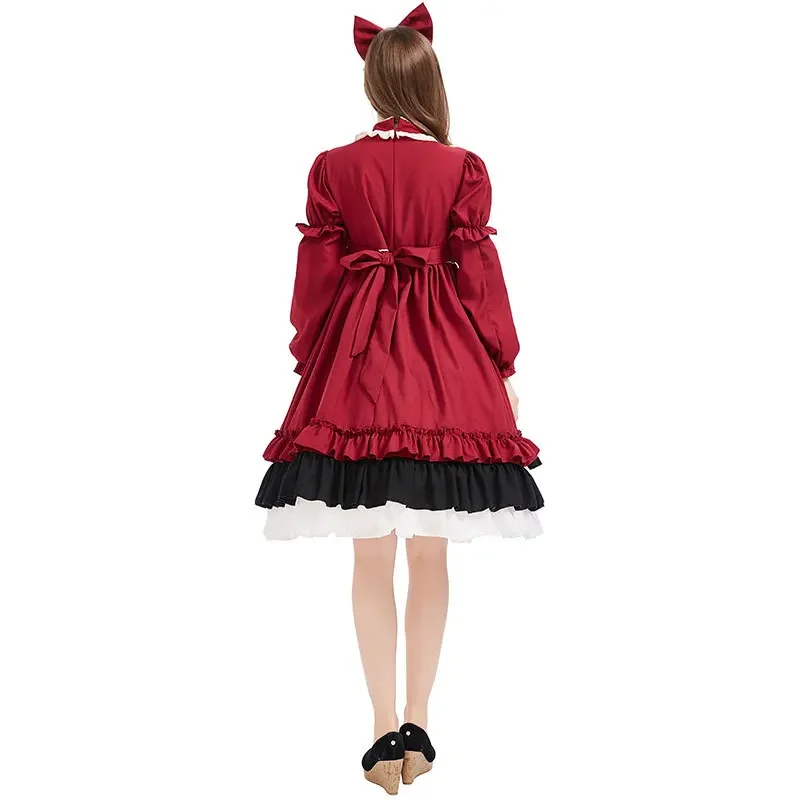 Halloween Costumes for Women Lovely Spanish Lolita Cosplay Gothic Princess Dress Witch Costume