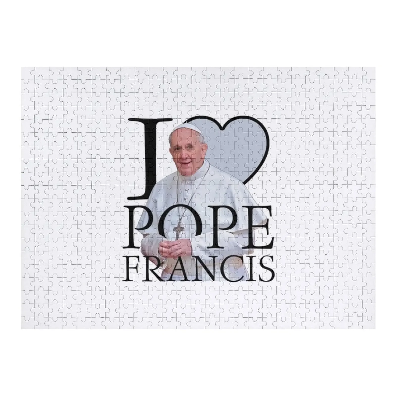 I Love Pope Francis Jigsaw Puzzle Toddler Toys Game Children Personalized Wooden Name Personalized Gifts Puzzle