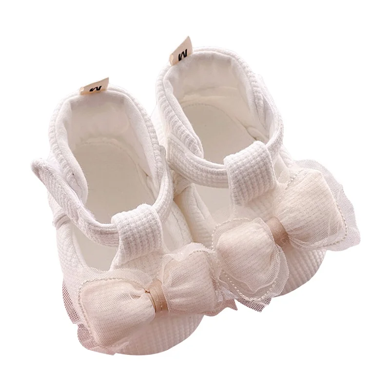 Baby Girl Spring Princess Shoes Cute Bowknot Non-Slip Soft Sole Adorable Fall Shoes