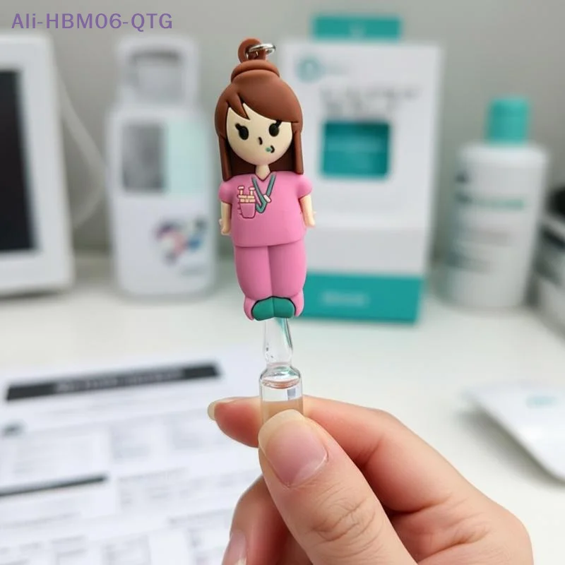 [New] Syringe-Shaped Ampoule Bottle Opener Keychain Rubber Cutter Aid Medication Vial Breaker Tool For Home Nurses And Doctors