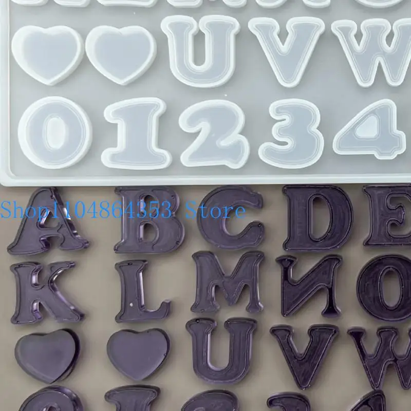 652F Number Silicone Mold DIY-Jewelry Making Handmade English Word Mold