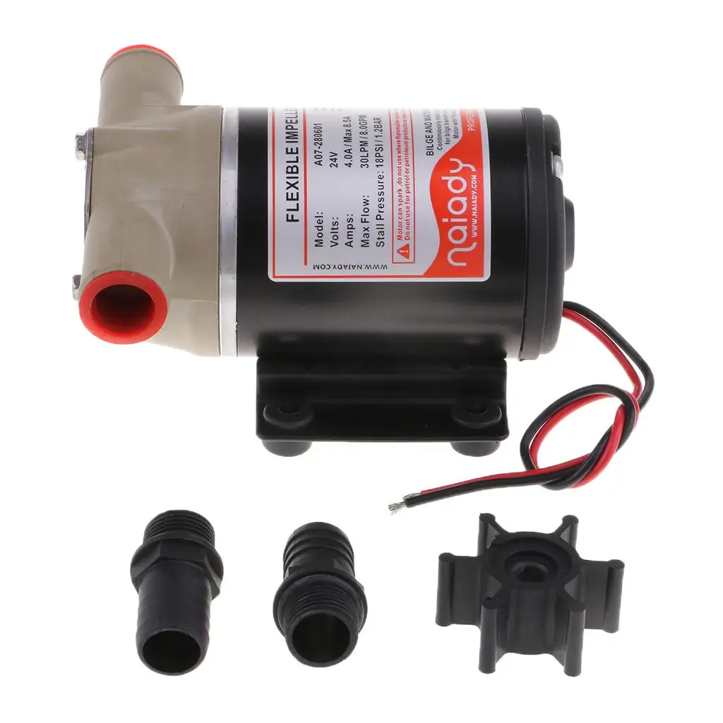 Pompe de cale/bosse d'eau Portable DC 24 volts 8,0 GPM pour bateau marin, 8,5 ampères
