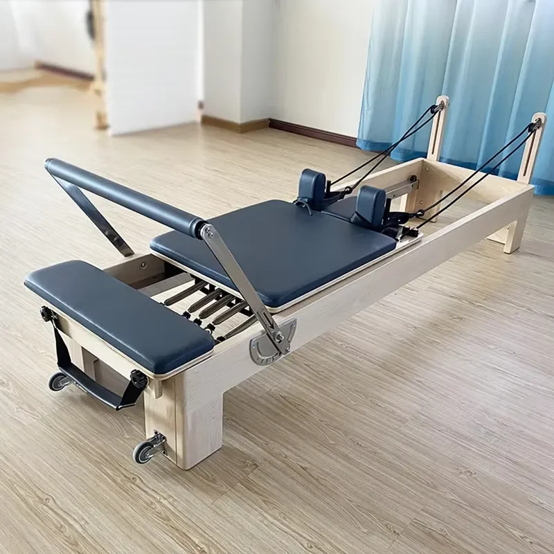 

【CHIMU HOME】Beech Wood Pilates Reformer with Sliding Carriage, Core Trainer for Home Yoga