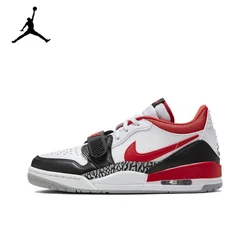 Оригинальные мужские кроссовки Air Jordan Legacy 312 Low «Bulls» красного, черного, белого цвета в стиле ретро, повседневные классические уличные баскетбольные кроссовки CD7069-160