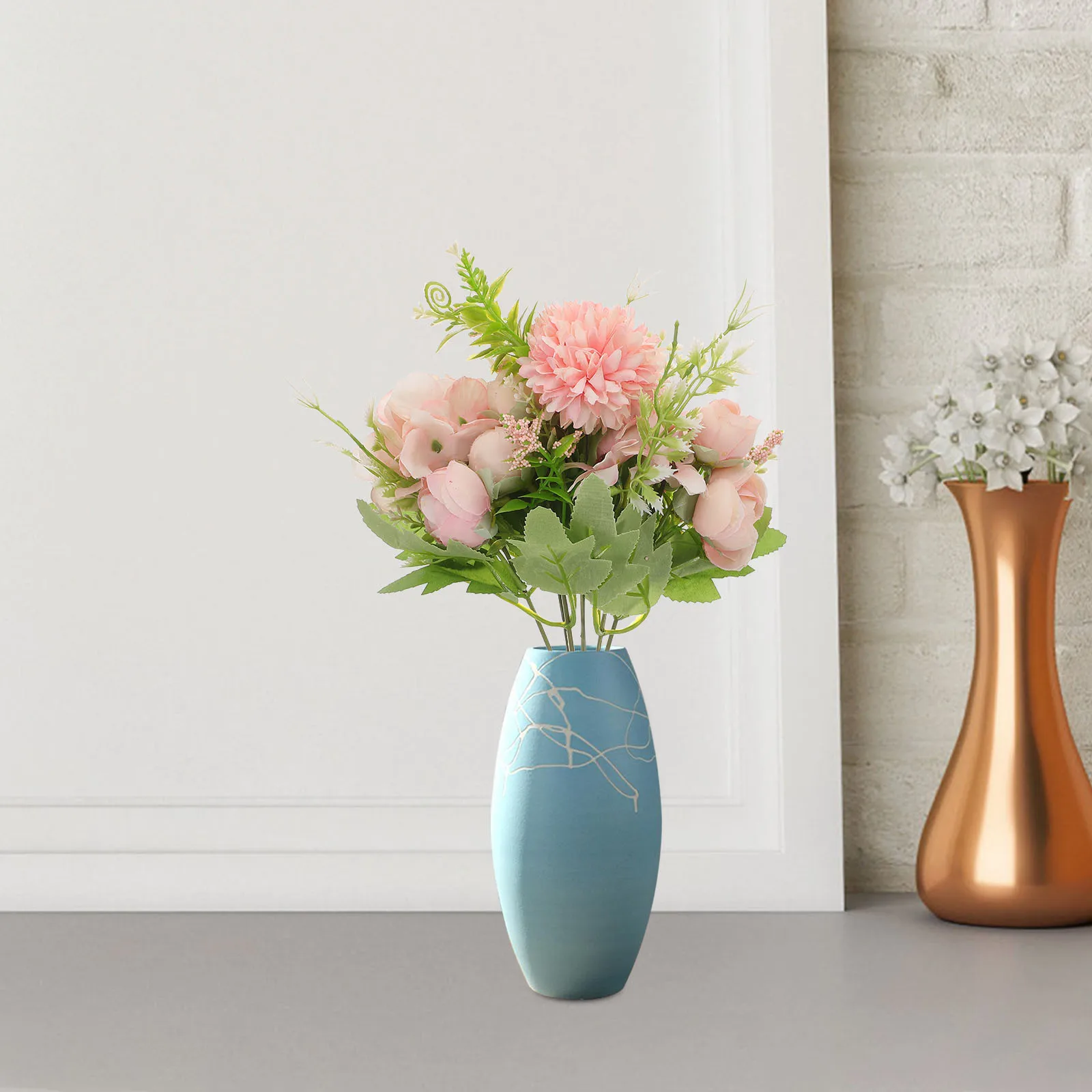 

Artificial Sunflower Bouquet Plastic Silk Fabric Wedding Party Decor Flower Arrangement Supply Simulation Flowers Dining