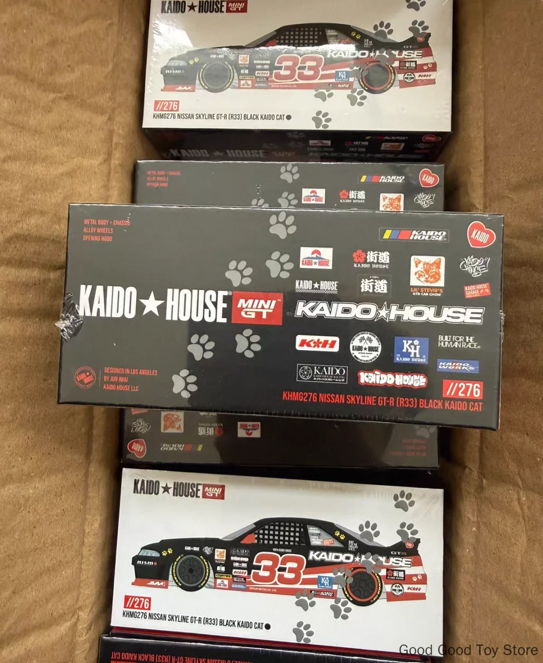 In Stock New Kaido House+MINIGT TSM 276 1:64 Skyline GTR R33 33# Diecast Model Car Toy Desktop Ornament Collect Xmas Gifts